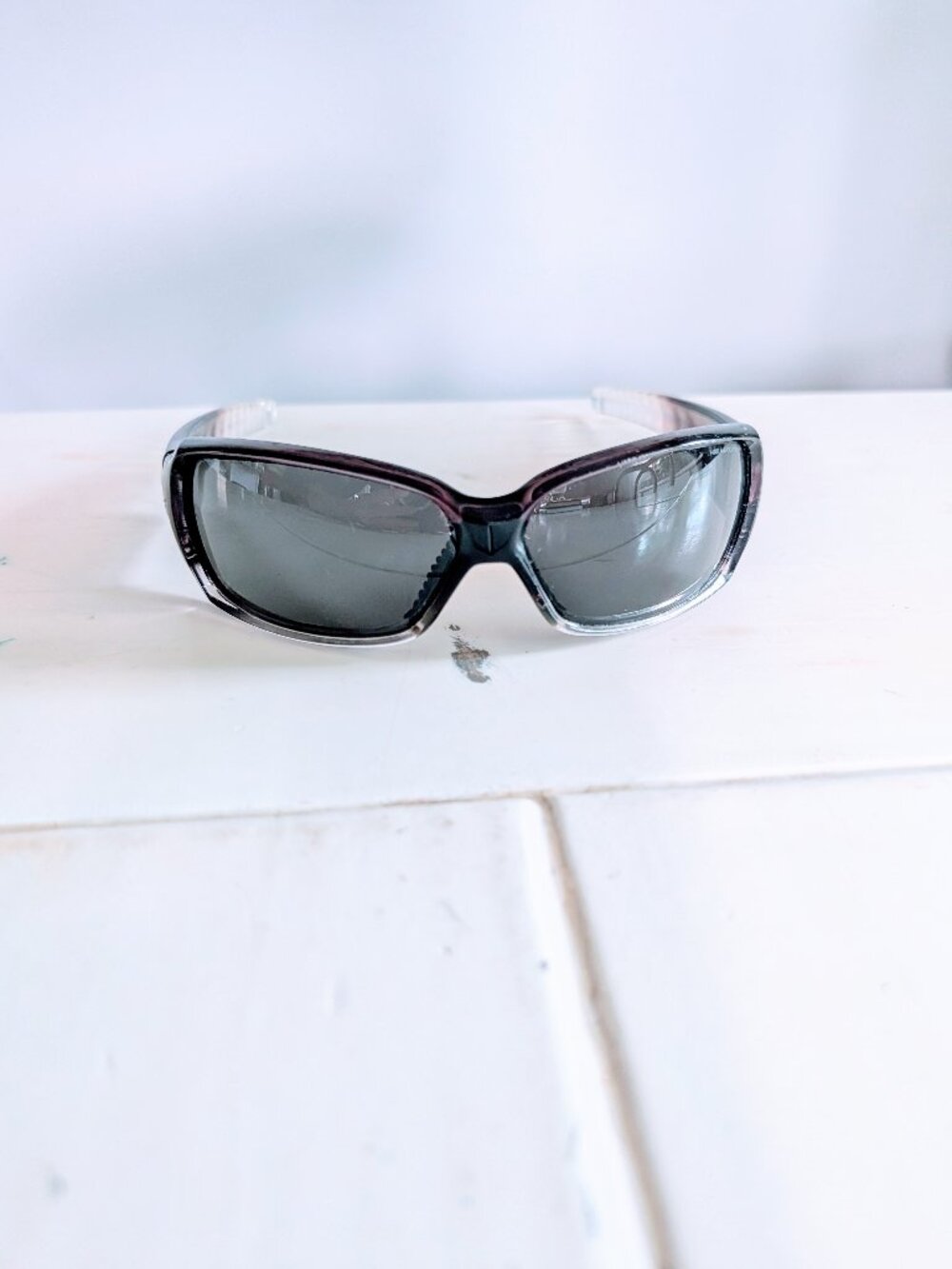 RARE VTG Nike Nix EV0302 078 012 Sunglasses Silver Wrap Y2K Shield Swoosh Street